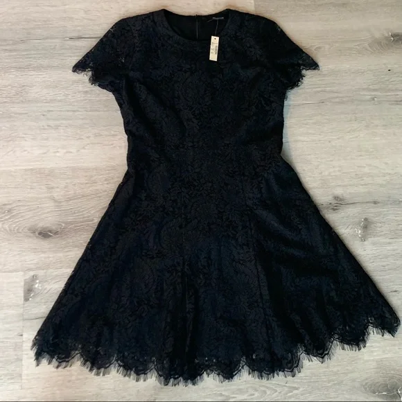 madewell black lace dress Alexa Chung for Madewell Courtney Satin Slip Dress